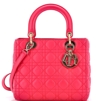 Christian Dior Lady Dior Bag Cannage Quilt Lambskin Medium