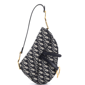 Christian Dior Saddle Handbag Oblique Canvas Medium