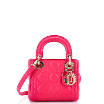 Christian Dior Lady Dior Bag Cannage Quilt Lambskin Mini