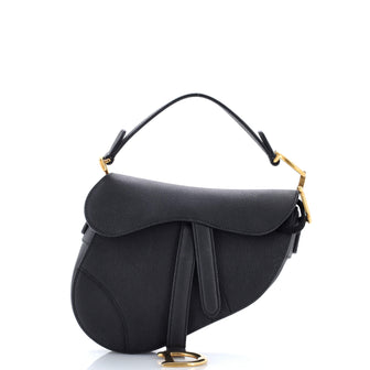 Christian Dior Saddle Handbag Leather Mini