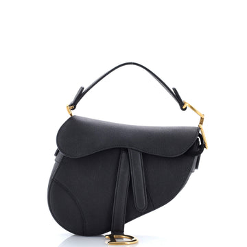 Christian Dior Saddle Handbag Leather Mini