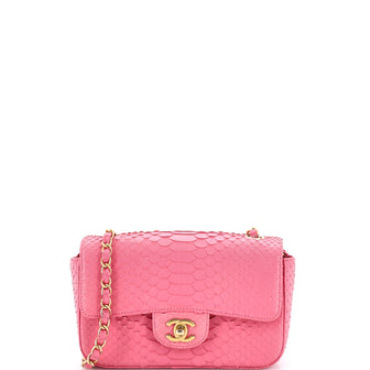 Chanel Classic Single Flap Bag Python Mini