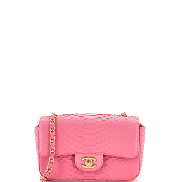 Chanel Classic Single Flap Bag Python Mini