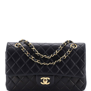 Chanel Vintage Classic Double Flap Bag Quilted Lambskin Medium