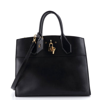 Louis Vuitton City Steamer Handbag Leather GM