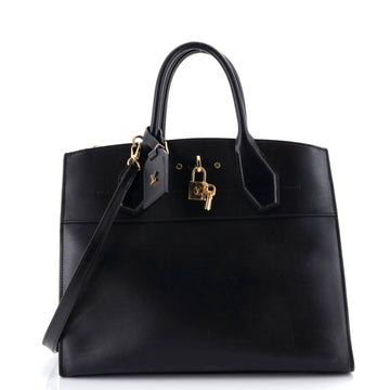 Louis Vuitton City Steamer Handbag Leather GM