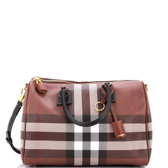 Burberry Bowling Bag Check E-Canvas Medium