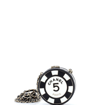 Chanel Poker Chip Clutch With Chain Quilted Lambskin with Enamel
