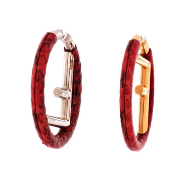 Fendi F is Fendi Hoop Earrings Metal with Python Medium