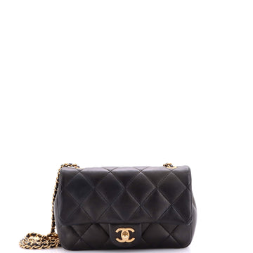 Chanel Heart Charms Flap Bag Quilted Lambskin Mini