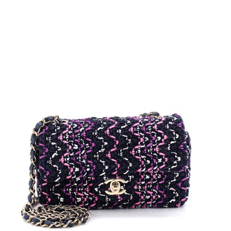 Chanel Classic Single Flap Bag Quilted Tweed Mini