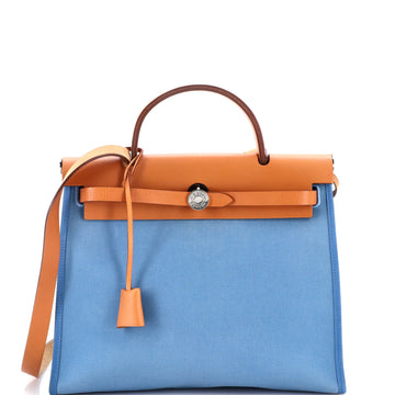 Hermes Herbag Zip Leather and Toile 31