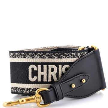 Christian Dior Shoulder Strap Embroidered Canvas