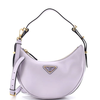 Prada Arque Half Moon Hobo Leather Small