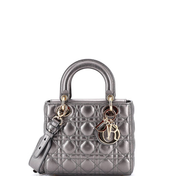 Christian Dior My ABCDior Lady Dior Bag Metallic Cannage Quilt Leather