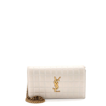 Saint Laurent Cassandre Wallet on Chain Quilted Leather Medium