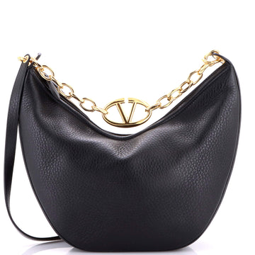 Valentino Garavani Vlogo Moon Hobo Leather Medium
