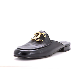 Chanel Women's CC Flat Mules Leather