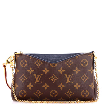 Louis Vuitton Pallas Clutch Monogram Canvas with Leather