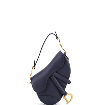 Christian Dior Saddle Handbag Leather Mini