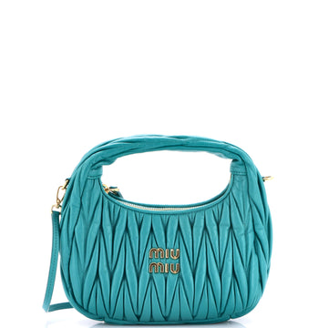 Miu Miu Wander Hobo Matelasse Leather Small
