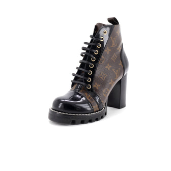 Louis Vuitton Women's Star Trail Ankle Boots Monogram Canvas with Patent