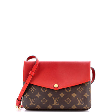Louis Vuitton Twice Handbag Monogram Canvas and Leather