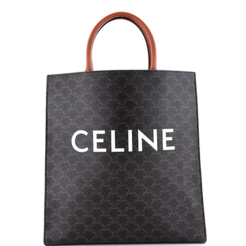 Celine Vertical Cabas Tote Triomphe Coated Canvas Large