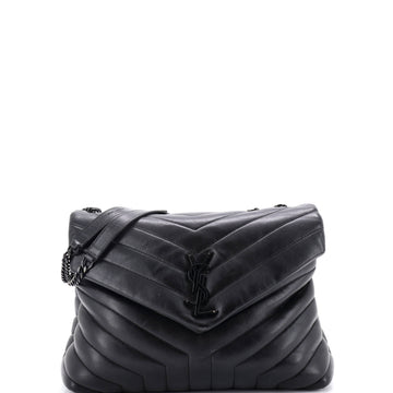 Saint Laurent Loulou Shoulder Bag Matelasse Chevron Leather Medium