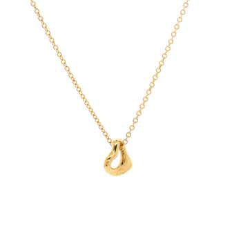 Tiffany & Co. Elsa Peretti Open Heart Pendant Necklace 18K Yellow Gold 7mm