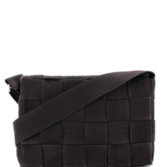 Bottega Veneta Cassette Crossbody Bag Maxi Intrecciato Webbed Canvas Large