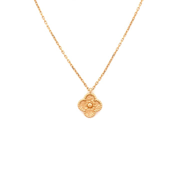 Van Cleef & Arpels Sweet Alhambra Pendant Necklace 18K Rose Gold