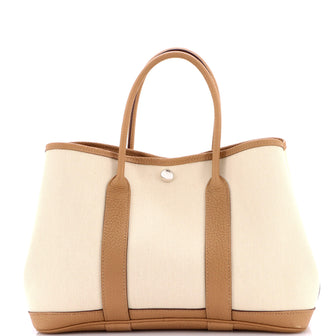 Hermes Garden Party Tote Toile and Leather 30