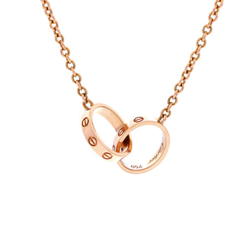 Cartier Love Interlocking Necklace 18K Rose Gold