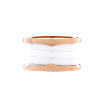 Bvlgari B.Zero1 Four Band Ring 18K Rose Gold and Ceramic