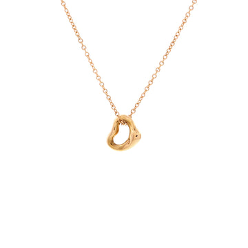 Tiffany & Co. Elsa Peretti Open Heart Pendant Necklace 18K Rose Gold 7mm