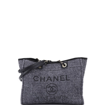Chanel Deauville Tote Raffia with Glitter Detail Small