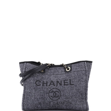 Chanel Deauville Tote Raffia with Glitter Detail Small