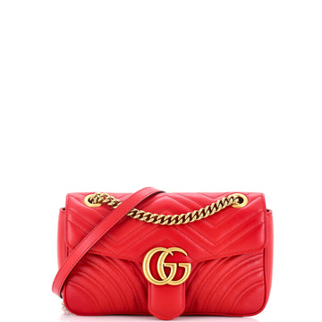 Gucci GG Marmont Flap Bag Matelasse Leather Small