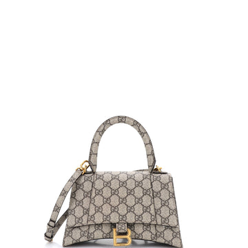 Gucci x Balenciaga The Hacker Project Hourglass Top Handle Bag GG Coated Canvas Small