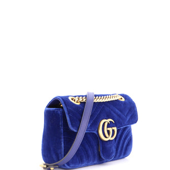 Gucci GG Marmont Flap Bag Matelasse Velvet Mini