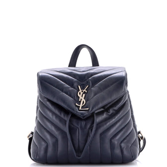 Saint Laurent LouLou Backpack Matelasse Chevron Leather Small