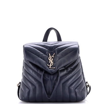 Saint Laurent LouLou Backpack Matelasse Chevron Leather Small
