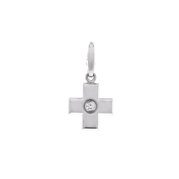 Cartier Cross Charm Pendant Pendant & Charms 18K White Gold and Diamond