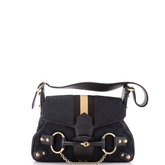 Horsebit Web Flap Shoulder Bag GG Canvas Mini