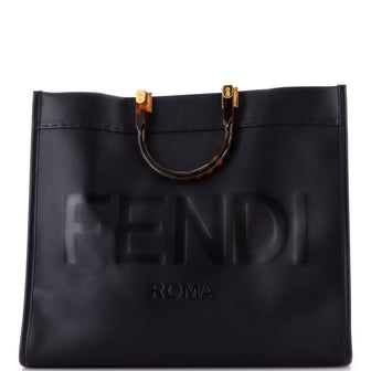 Fendi Sunshine Shopper Tote Leather Large