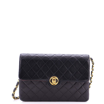 Chanel Vintage CC Chain Flap Bag Quilted Lambskin Small
