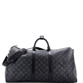 Louis Vuitton Keepall Bandouliere Bag Monogram Eclipse Canvas 55