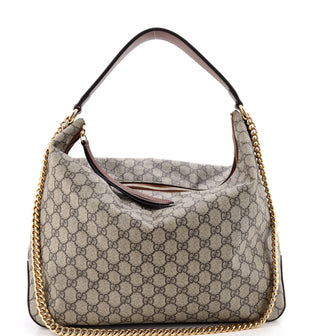 Gucci Chain Hobo GG Coated Canvas Large