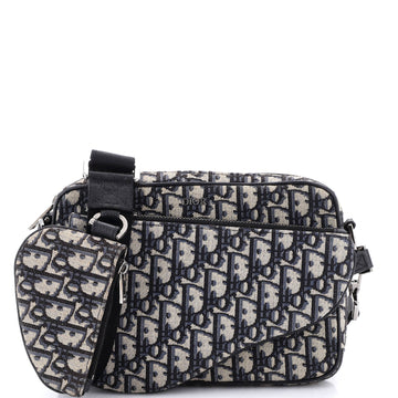 Christian Dior Saddle Tripple Pouch Oblique Canvas